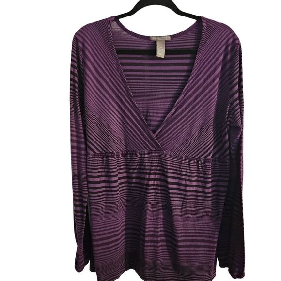 Hillard & Hanson Tops - Hillard & Hanson Long Sleeve Lightweight Deep V-Neck Top Size XL